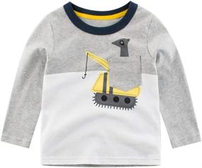 img 3 attached to SUPFANS Toddler 3 Pack Excavator T Shirt Boys' Clothing ~ Tops, Tees & Shirts