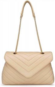 img 4 attached to PrettyGarden Women'S Quilted Handbag: Lightweight Crossbody Bag W/ Adjustable Chain Strap