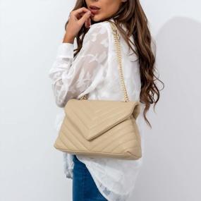 img 3 attached to PrettyGarden Women'S Quilted Handbag: Lightweight Crossbody Bag W/ Adjustable Chain Strap