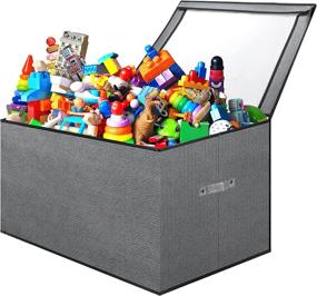 img 2 attached to 📦 Convenient Foldable Flip Top Collapsible Organizer: Perfect for Kids' Home Store - 23.2x19.3x15.3 Inches