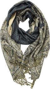 img 1 attached to Achillea Luxurious Paisley Jacquard Pashmina Women's Accessories at Scarves & Wraps