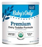 🍼 baby's only organic premium dairy toddler formula, 12.7 oz (1 pack), non-gmo, usda organic, clean label project verified, promotes brain and eye health logo