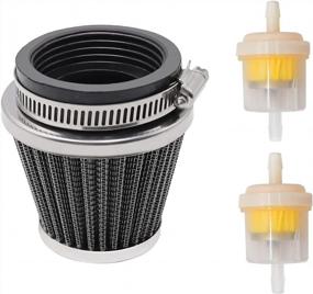 img 4 attached to High-Performance Taiss POD Air Filter For 42Mm Motorcycle, Perfect For Bicycle, ATV, Moped, Dirt Pit Bike With Bonus Fuel Filter - DGT Brand