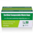 300 count primode compostable bags, 2.6 gallon food scraps yard waste astm d6400 0.71 mil extra thick kitchen bags certified by bpi and tuv logo