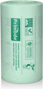 img 1 attached to 300 Count Primode Compostable Bags, 2.6 Gallon Food Scraps Yard Waste ASTM D6400 0.71 Mil Extra Thick Kitchen Bags Certified By BPI And TUV