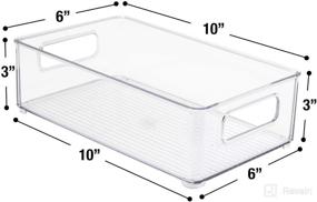 img 2 attached to 📦 Sorbus Clear Stackable Plastic Storage Bins for Organizing Kitchen Fridge, Food, Snack Pantry Cabinet, Fruit, Vegetables, Bathroom Supplies - Set of 4 (12.00)