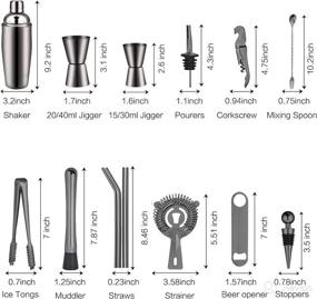 img 3 attached to 🍹 Transform Your Bar Experience with X-cosrack 19-Piece Cocktail Shaker Set – A Must-Have for Professional Bartending at Home and Parties!