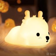 ambient deer nursery night light: portable, rechargeable led lamp for kids, multicolor table lamp with type-c battery, perfect room decor & gift for babies, children, toddlers, teen girls логотип