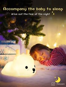 img 1 attached to Ambient Deer Nursery Night Light: Portable, Rechargeable LED Lamp for Kids, Multicolor Table Lamp with Type-C Battery, Perfect Room Decor & Gift for Babies, Children, Toddlers, Teen Girls