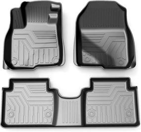 img 3 attached to Top-Quality TPE Car Floor Mats for Honda CRV 2018-2020: Waterproof & Anti-Damage Liner - Black Custom Fit