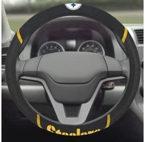 img 1 attached to 🏈 FANMATS NFL Steering Wheel Cover for All Genders with Embroidered Design - Unisex-Adult