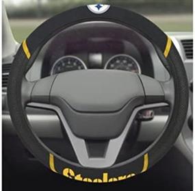 img 2 attached to 🏈 FANMATS NFL Steering Wheel Cover for All Genders with Embroidered Design - Unisex-Adult