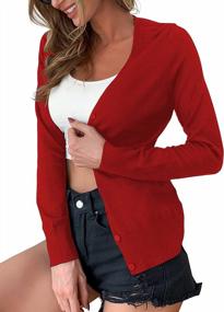 img 2 attached to Stay Cozy And Stylish With A.Jesdani Women'S Button Down Crew Neck Sweater