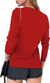 img 1 attached to Stay Cozy And Stylish With A.Jesdani Women'S Button Down Crew Neck Sweater