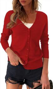 img 3 attached to Stay Cozy And Stylish With A.Jesdani Women'S Button Down Crew Neck Sweater