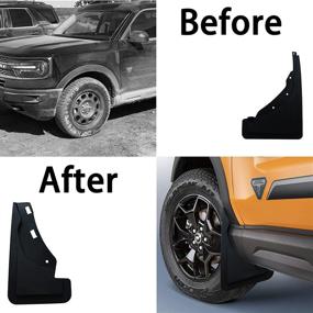 img 2 attached to 🚗 Bronco Sport Mud Flaps, Splash Guards(Set of 4) by AOSK - Compatible with 2020-2021 Bronco Sport Accessories for Enhanced SEO.