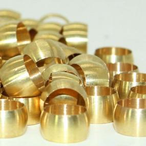 img 1 attached to 5/16 Inch Brass Compression Fitting Sleeve Ferrules (Pack Of 40)