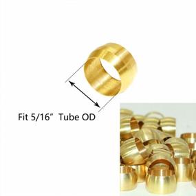 img 3 attached to 5/16 Inch Brass Compression Fitting Sleeve Ferrules (Pack Of 40)