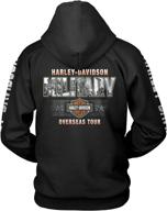 harley davidson pullover hooded sweatshirt military automotive enthusiast merchandise logo