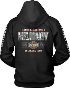 img 2 attached to Harley Davidson Pullover Hooded Sweatshirt Military Automotive Enthusiast Merchandise
