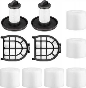 img 4 attached to 6 Pack Foam & Felt Filters, 2 Pre-Motor Filter & 2 Post-Motor Hepa Filter For Shark LZ600, LZ601, LZ602, LZ602C APEX UpLight Lift-Away DuoClean Vacuum Cleaner. Compare To Part # XFFLZ600 & XHFFC600