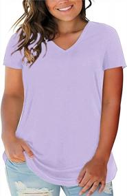 img 4 attached to Comfortable And Stylish Plus Size T-Shirts For Women: ROSRISS Summer Collection
