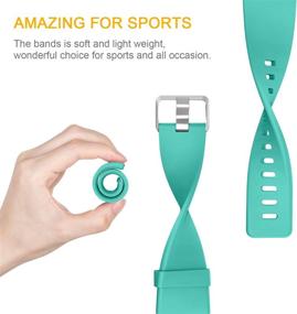 img 2 attached to Sunnywoo Compatible Silicone Replacement Wristband Wellness & Relaxation ~ App-Enabled Activity Trackers