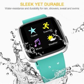 img 1 attached to Sunnywoo Compatible Silicone Replacement Wristband Wellness & Relaxation ~ App-Enabled Activity Trackers