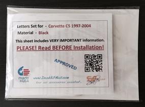 img 2 attached to Glossy Black Bumper Letters for Corvette C5 1997-2004 Front & Rear Plastic Inserts by SF Sales USA