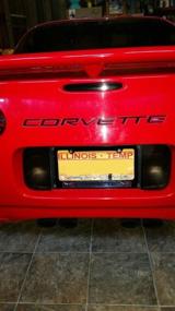 img 1 attached to Glossy Black Bumper Letters for Corvette C5 1997-2004 Front & Rear Plastic Inserts by SF Sales USA