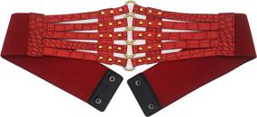 img 2 attached to Fashion Elastic Underbust Waistband Halloween Women's Accessories - Belts