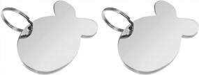 img 3 attached to Personalize Your Pet'S Safety With Valyria Stainless Steel Fish-Shaped ID Tags