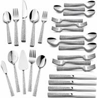 65-piece haware stainless steel silverware cutlery set - service for 12, elegant & classic design, dishwasher safe - square edge логотип