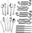 65-piece haware stainless steel silverware cutlery set - service for 12, elegant & classic design, dishwasher safe - square edge logo