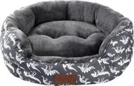 yotruth cat bed: washable, super soft plush 🐱 flannel for small dogs and indoor cats, slip-resistant oxford bottom logo