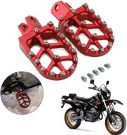 dirt bike foot pegs cnc footpegs footrest foot pedals rests for drz400 2000-2004 drz400e 2000-2007 drz400s 2000-2019 drz400sm 2005-2019 rm250 1989-2006 rm250z 2001-2006 rmx250 1989-1996 red logo