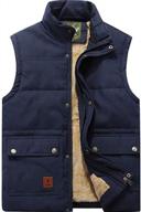 🧥 xinyangni men's winter warm puffer vest with thick fleece lining - sleeveless jacket for outdoor activities логотип