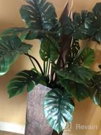 img 1 attached to 14 Leaf FOPAMTRI Artificial Monstera Deliciosa Plant - Perfect Fake Swiss Cheese Tree For Home Garden Office Decor review by Nicole Walker