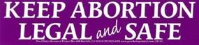 img 4 attached to 🌼 Legal &amp; Safe Abortion Support" – Pro-Choice Bumper Sticker / Decal (11" X 2.5")