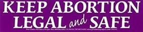 img 2 attached to 🌼 Legal &amp; Safe Abortion Support" – Pro-Choice Bumper Sticker / Decal (11" X 2.5")