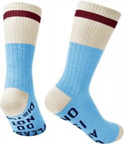 img 1 attached to Grey'S Anatomy Novelty Cotton Crew Socks For Women With Humorous 'Please Do Not Disturb' Letter Print