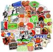 qtl 100pcs basketbal stickers football stickers for kids boys girls sports stickers for water bottles waterproof vinyl stickers packs for scrapbooking logo