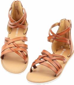 img 4 attached to Stylish And Comfortable Lulex Girls Gladiator Sandals - Perfect For Summer!