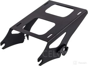 img 3 attached to 🔧 Detachable Two Up Tour Pak Pack Mounting Luggage Rack for Harley Touring Series (2014-2020) in Black