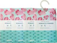 aromatic sachets 16-pack: romantic wardrobe and drawer fresheners with aronica perfume scent logo