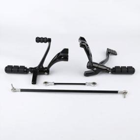 img 3 attached to Harley Sportster XL 883 1200 2004-2013 Black Forward Control Peg Levers Linkage XFMT