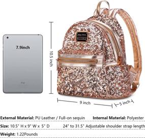 img 2 attached to Girls Fashion Backpack Purse Leather Women's Handbags & Wallets : Fashion Backpacks