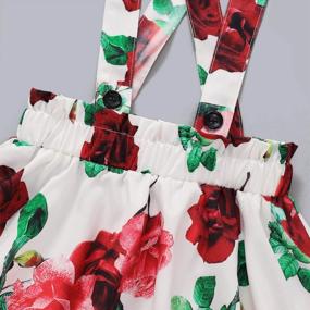 img 2 attached to Adorable Baby Girl Summer Dress: FUFUCAILLM Suspender Skirt With Button Details