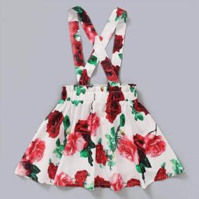img 3 attached to Adorable Baby Girl Summer Dress: FUFUCAILLM Suspender Skirt With Button Details