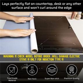 img 1 attached to Premium Induction Mat Stove Protector Liner for Scratch-Free Cooking - Heat Resistant up to 260C, Quick Clean, Easy to Cut, Fits Induction Cooktops (63x21'')